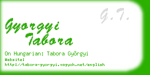 gyorgyi tabora business card